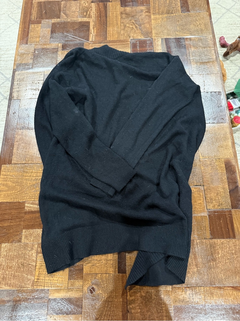 bp Black Ribbed Open Cardigan - Picture 3 of 3